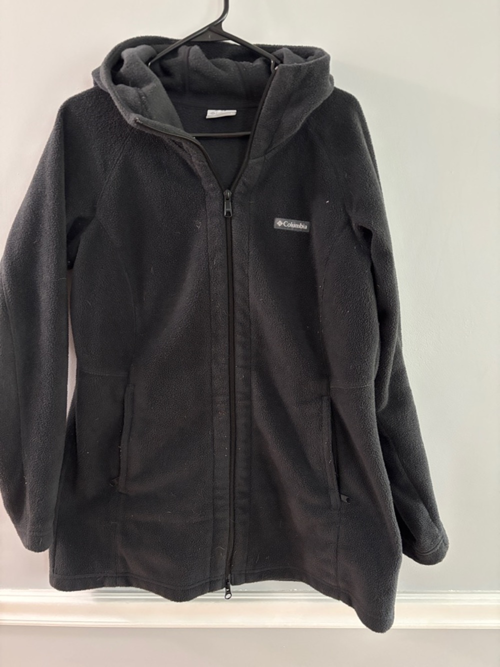 Columbia Kids Black Hooded Fleece Zip Jacket